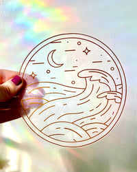 Thumbnail for Ocean Waves Suncatcher Sticker