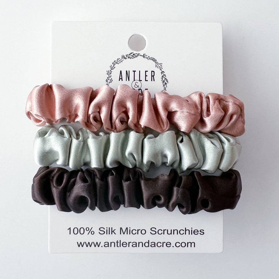 Micro Scrunchie Trio  |  Rose
