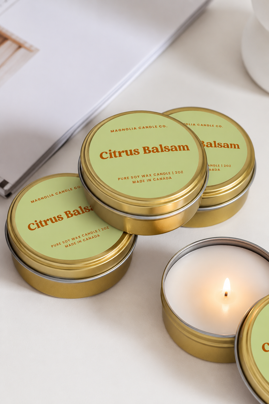 Mini Soy Candle  |  Citrus Balsam  |  2oz Tin