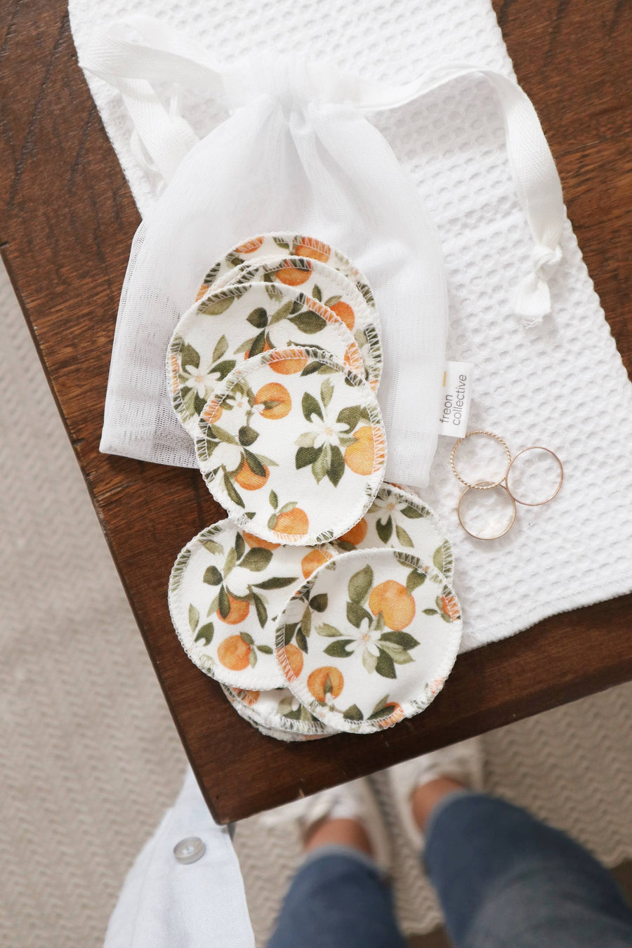 Organic Cotton Rounds  |  Clementine