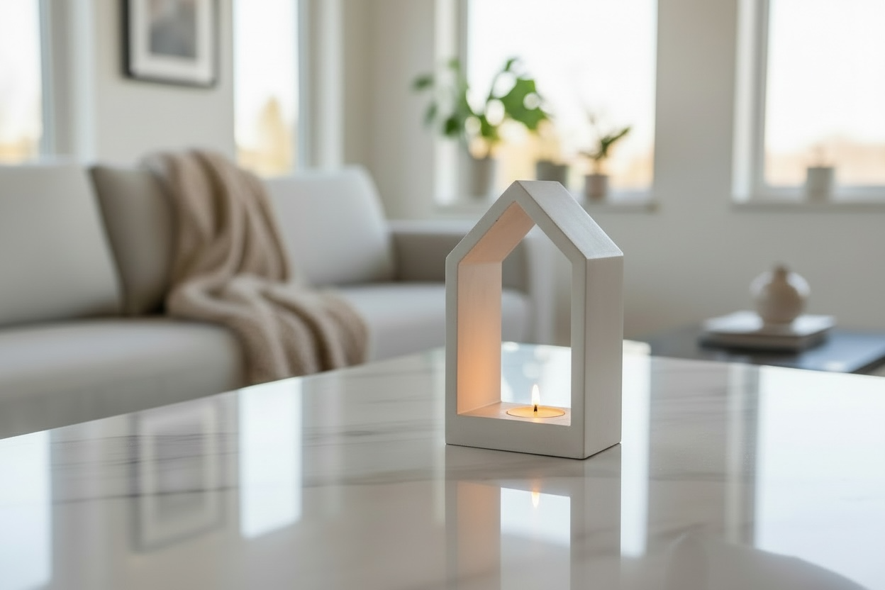 Tea Light Holder  |  Natural Concrete