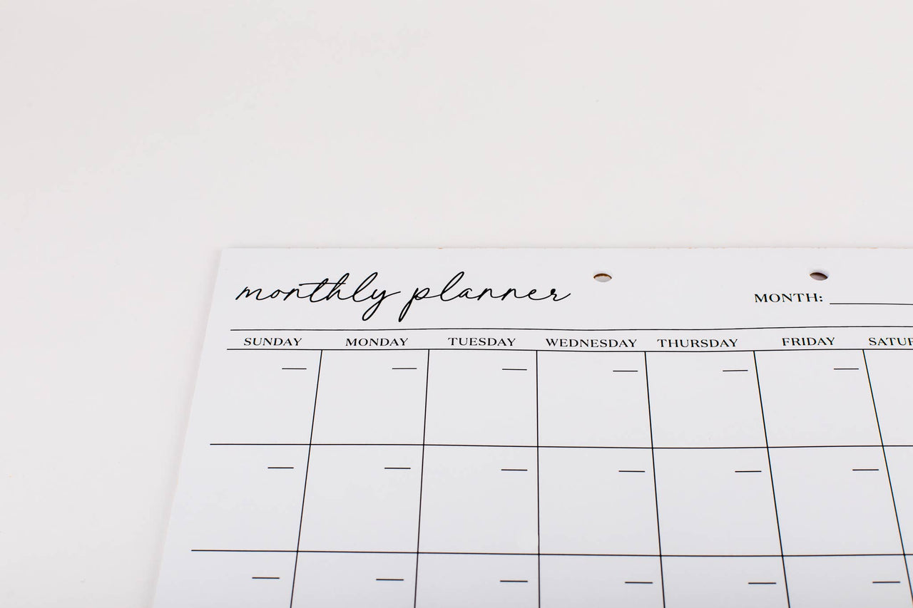 Monthly Planner (White) Notepad