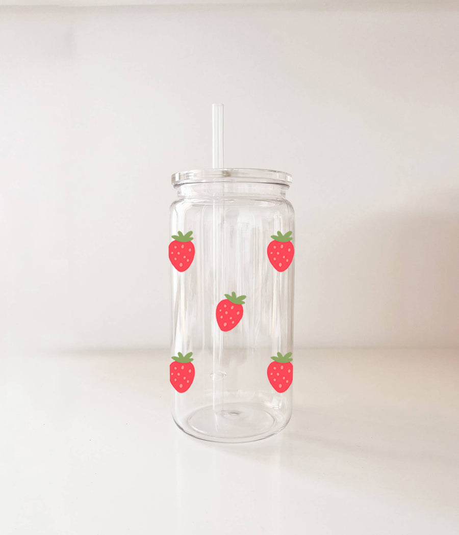 Boho Tumbler  |  Strawberries  |  Plastic
