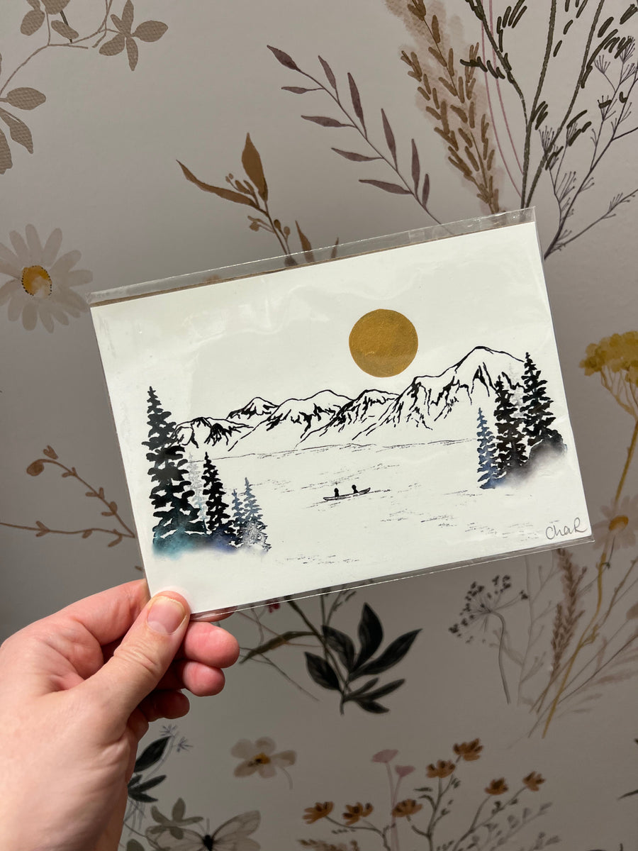 Evening Paddle Artwork by Charlotte Heffelfinger