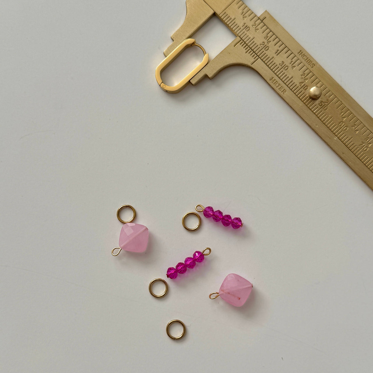 Rosa Charm Earrings  |  Gold