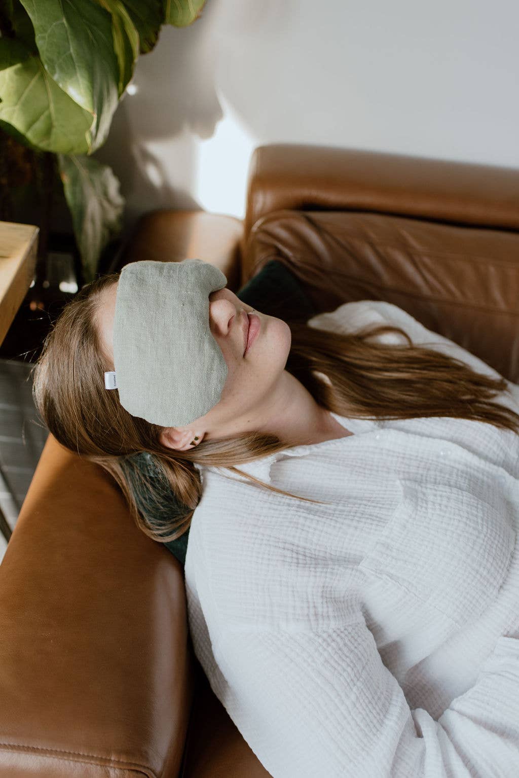 Hot/Cold Therapy Eye Masks: 100% Linen Sage / PEAS