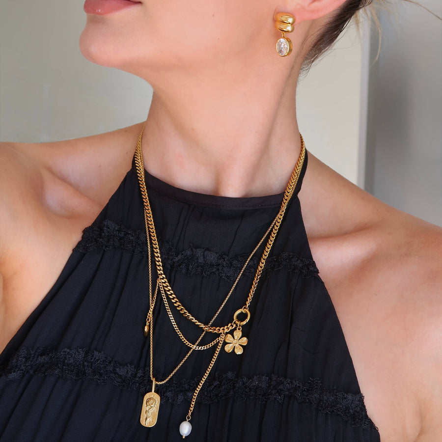 Rose Necklace- Silver