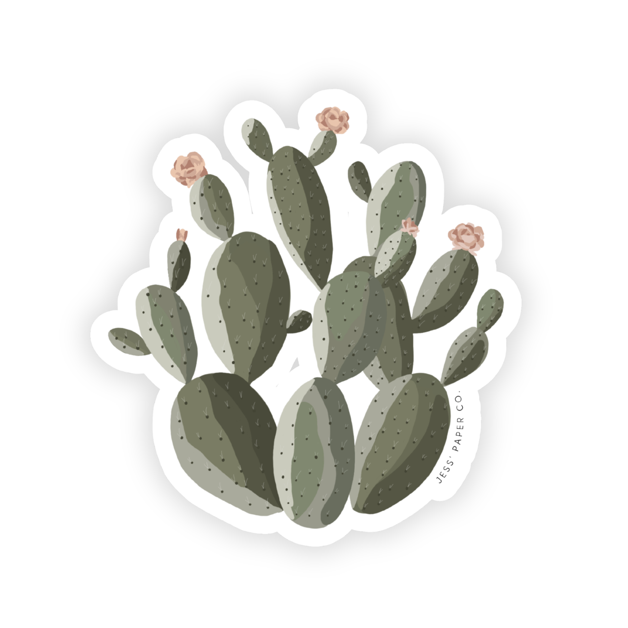 Prickly Pear Cactus Sticker