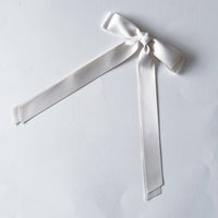 Thumbnail for Satin Bow Hair Clip  |  Ivory