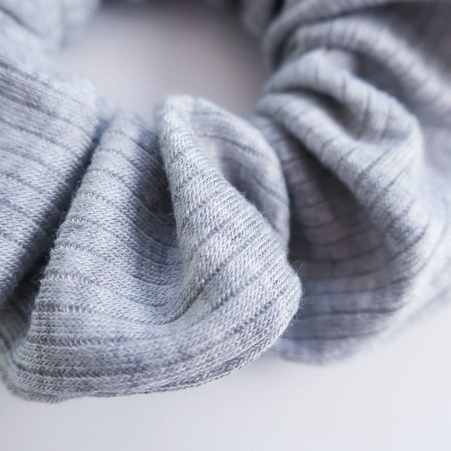 Scrunchie Grey Ribbed