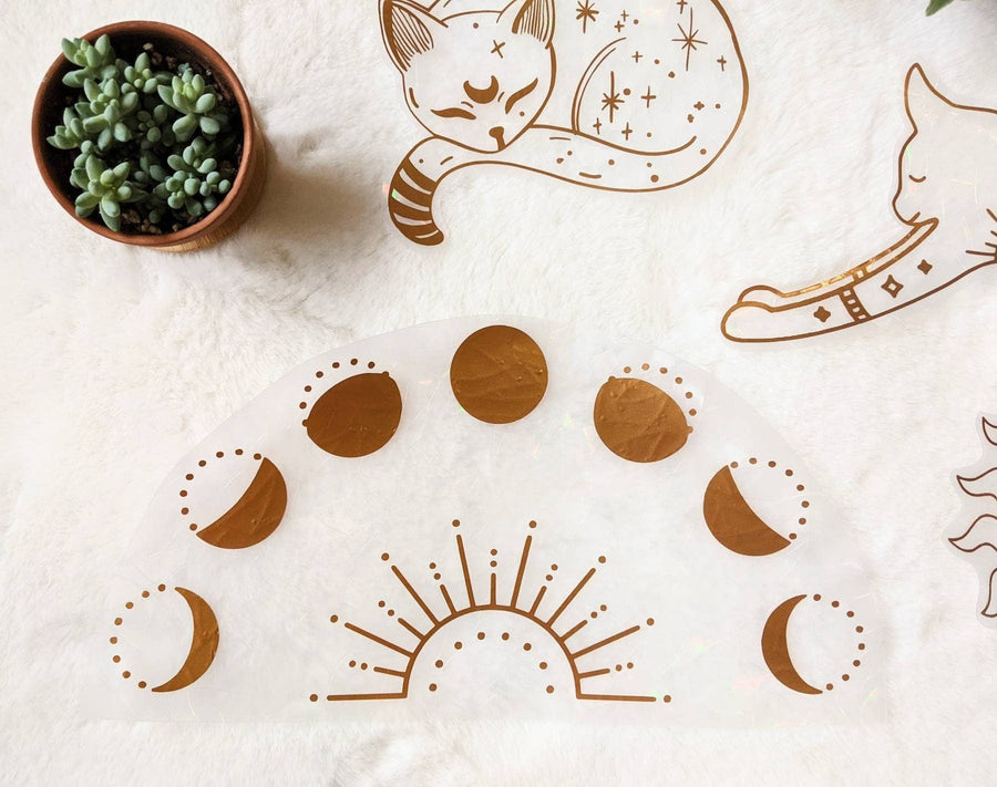 Moon Phase Suncatcher Sticker