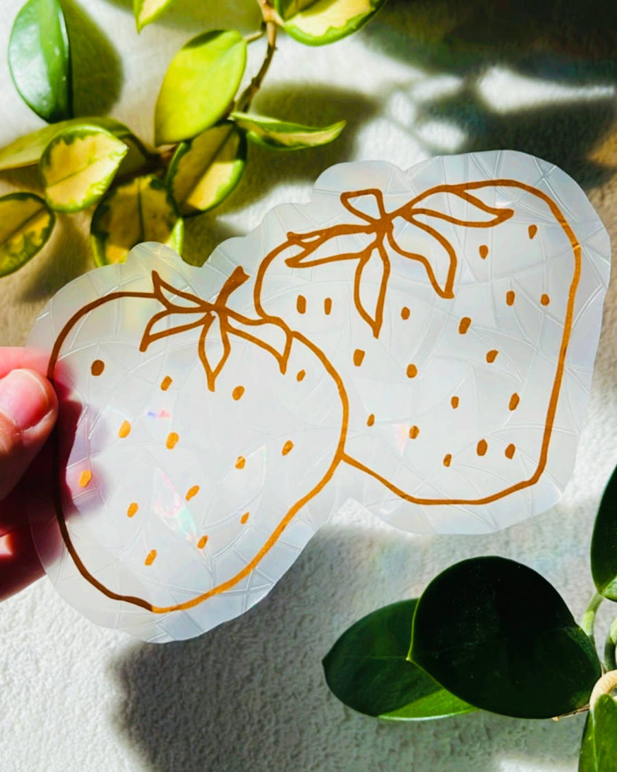 Strawberries Suncatcher Sticker
