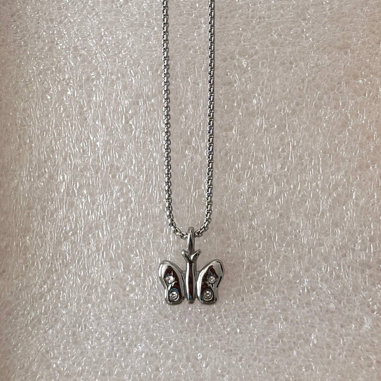 Mini Butterfly Necklace  |  Silver