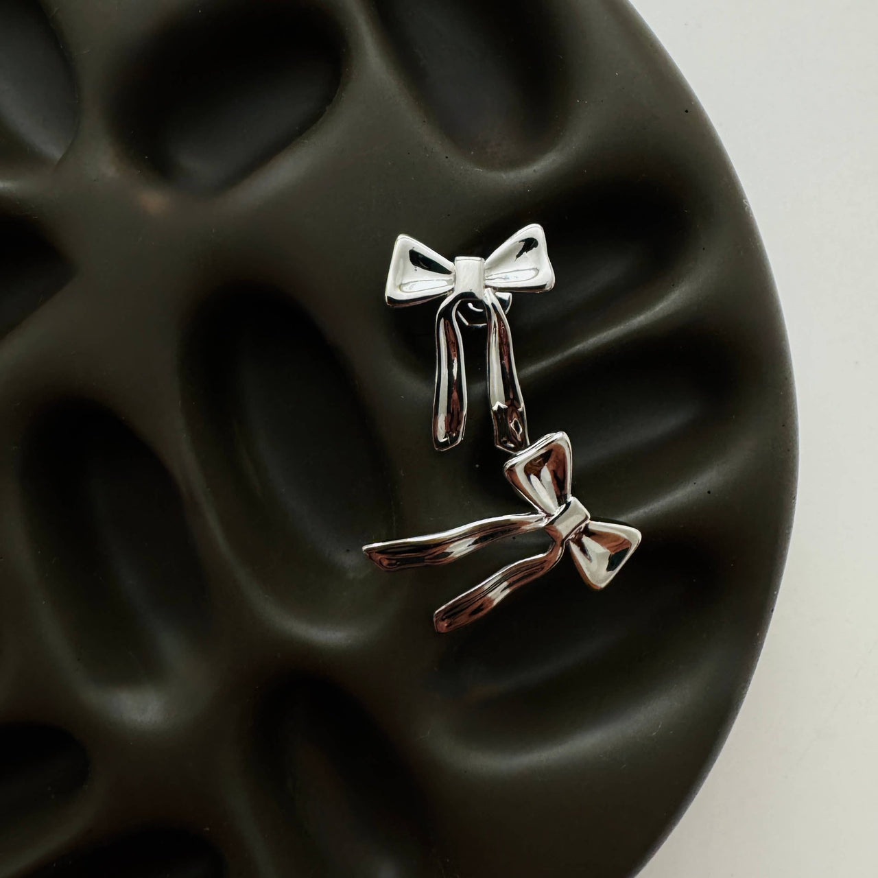 Yasmine Bow Studs  |  Silver