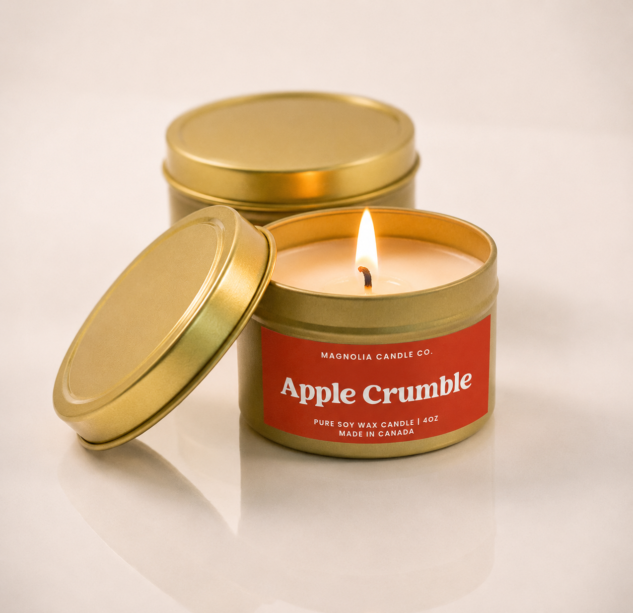 Soy Candle | Apple Crumble  |  4oz Tin