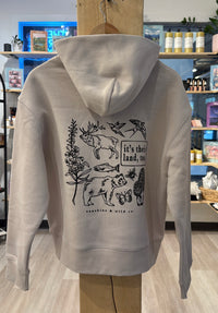 Thumbnail for Women's Recycled Hoodie  |  Bone |  It's their land, too