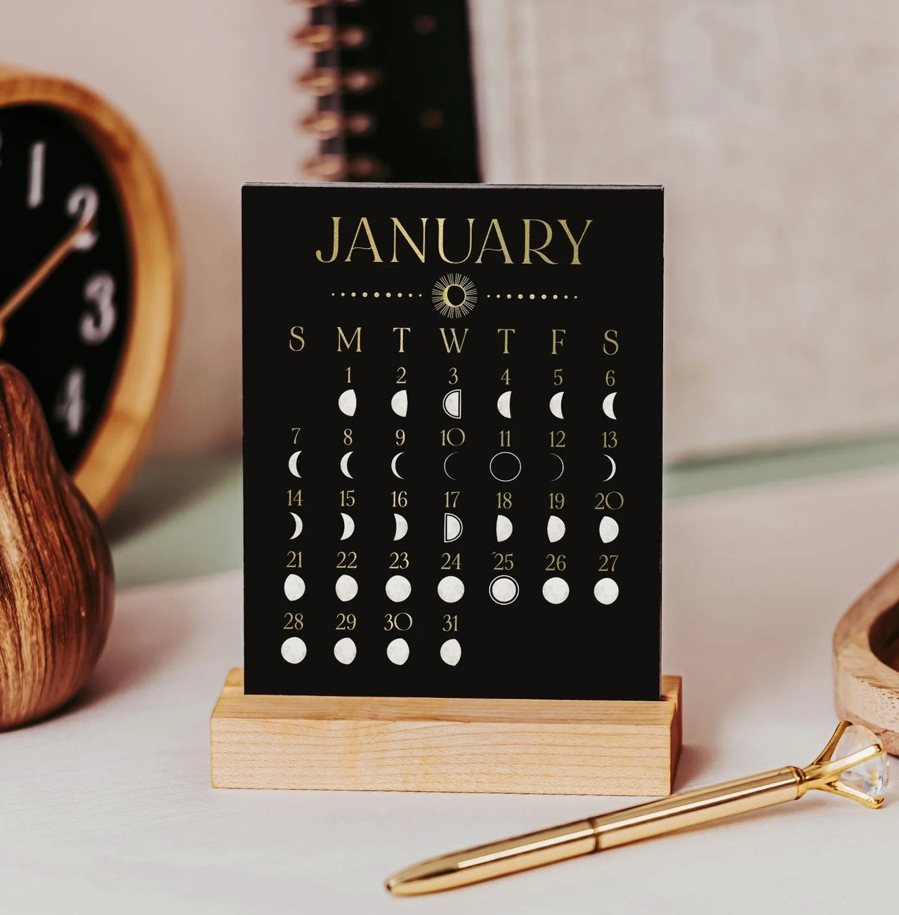 2024 Black + Gold Moon Calendar