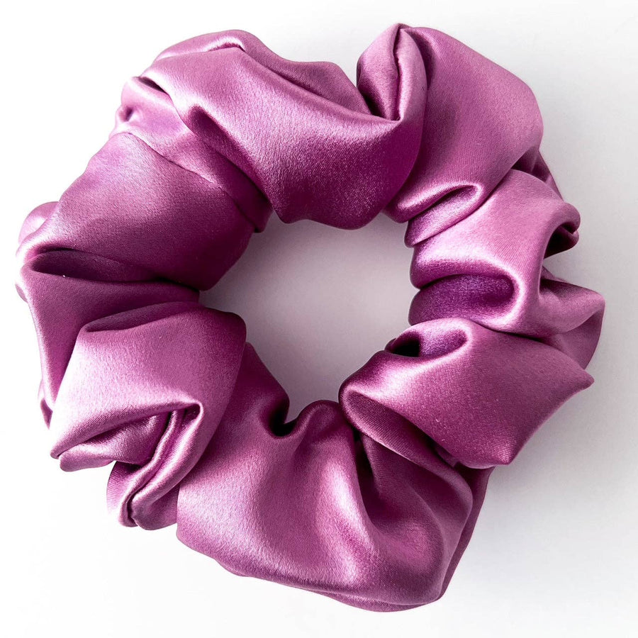 100% Silk Scrunchie  |  Fuchsia  |  Mini