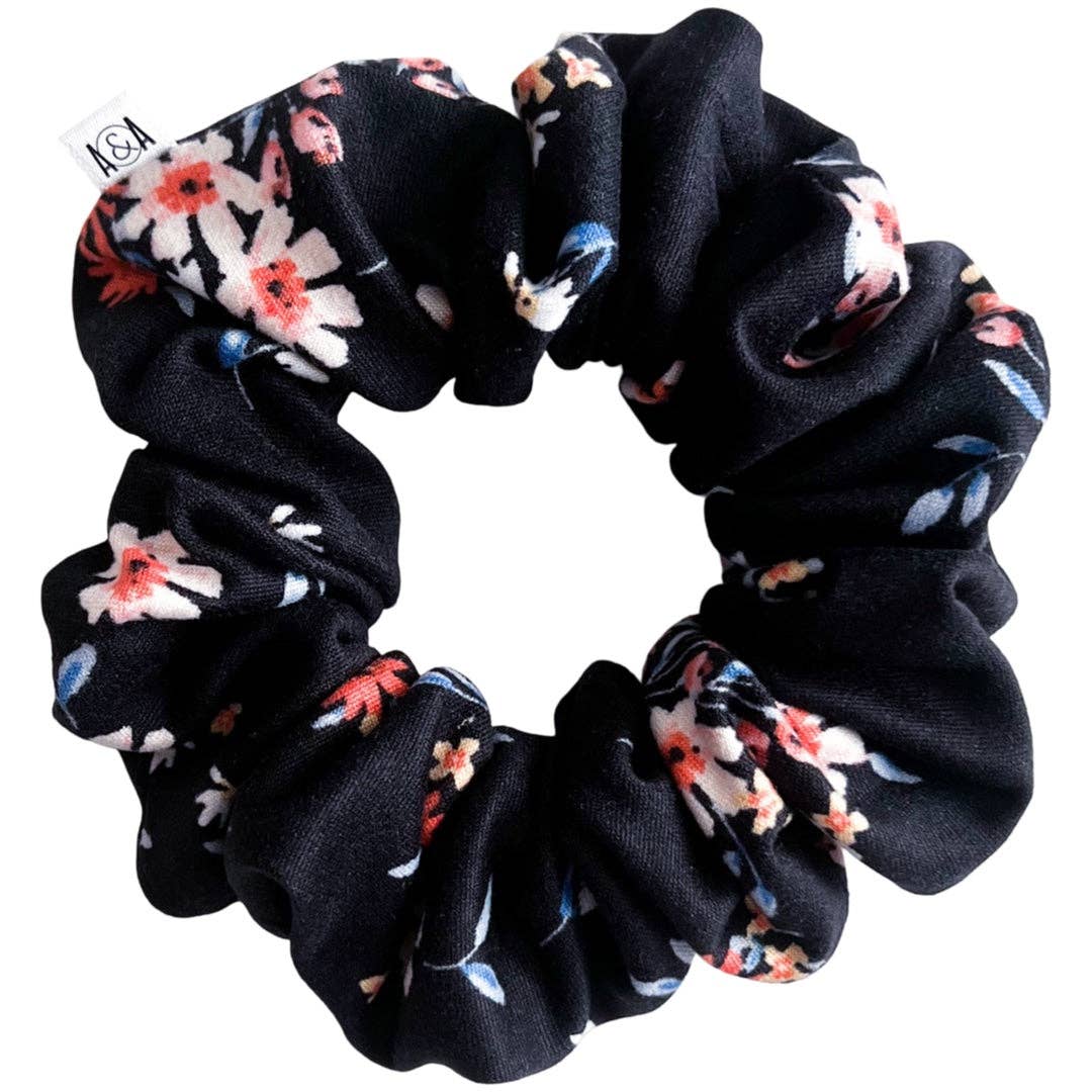 Srunchie  |  Black Floral  |  Mini