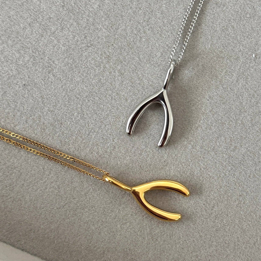 Wishbone 2.0 Necklace  |  Silver