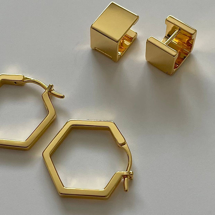 Lexi Square Huggies  |  Gold
