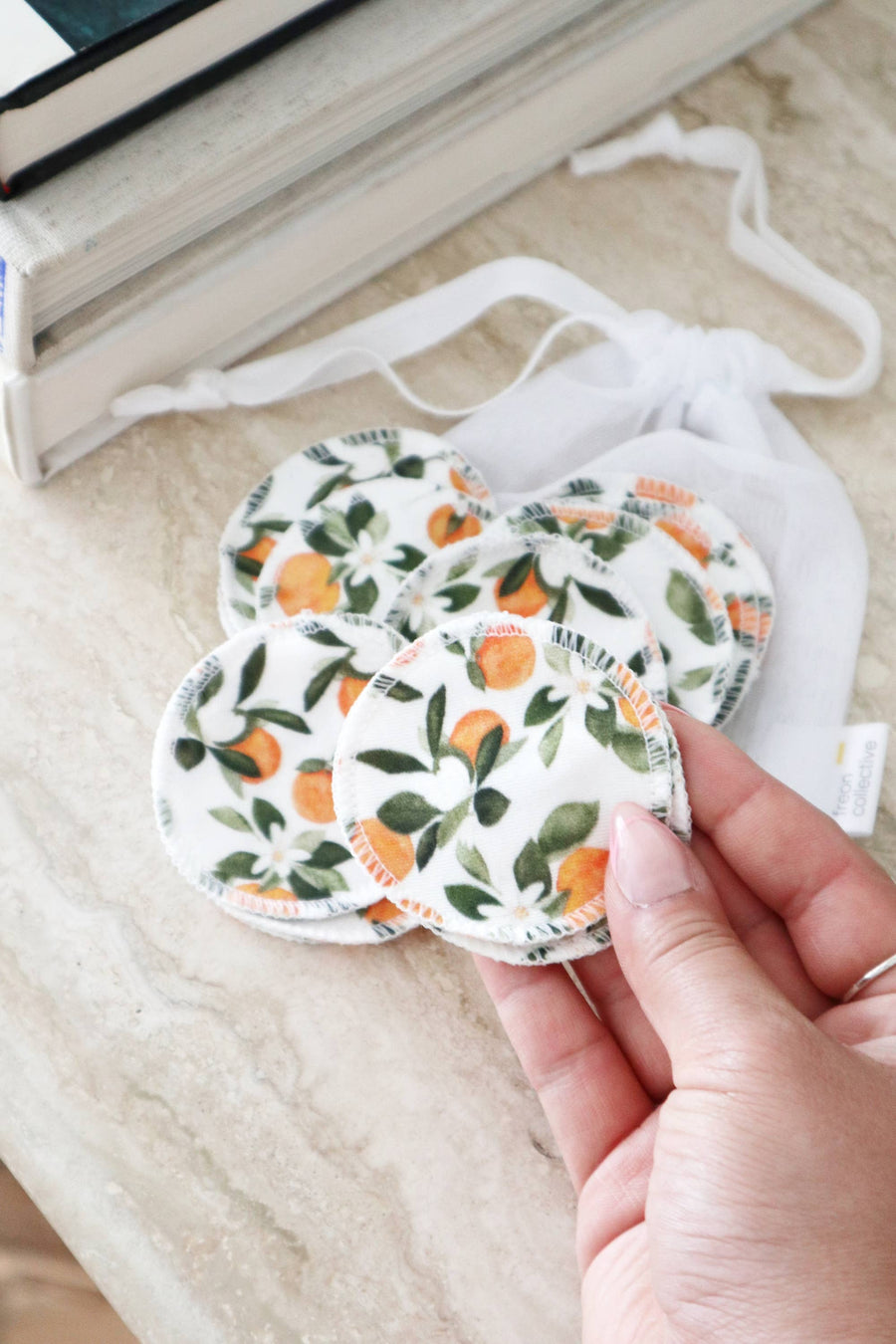 Organic Cotton Rounds  |  Clementine