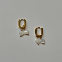 Thumbnail for Heart and Star Hoop Earrings  |  Gold