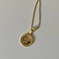 Thumbnail for Fleur De Pivione aka Peony Necklace- Gold