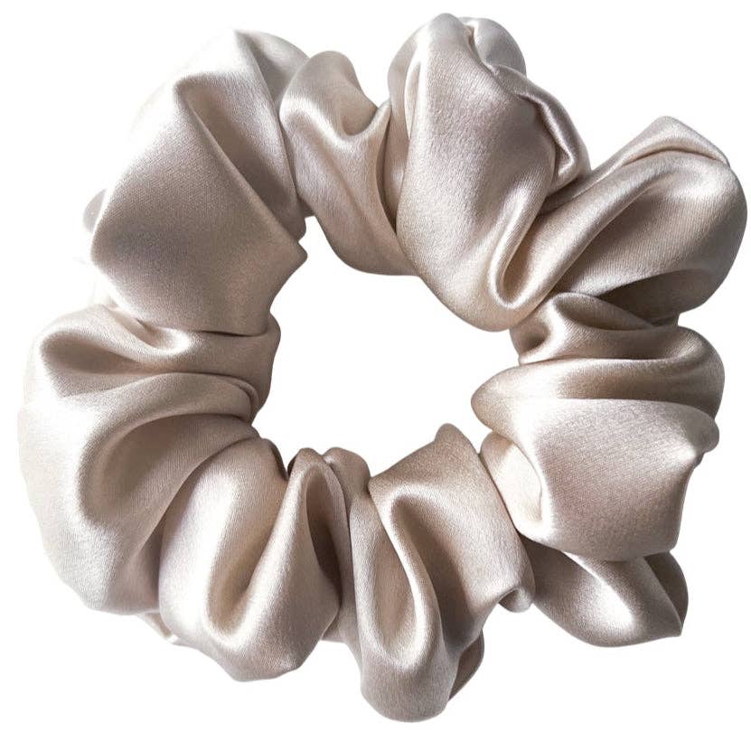 100% Silk Scrunchie  |  Sand  |  Mini