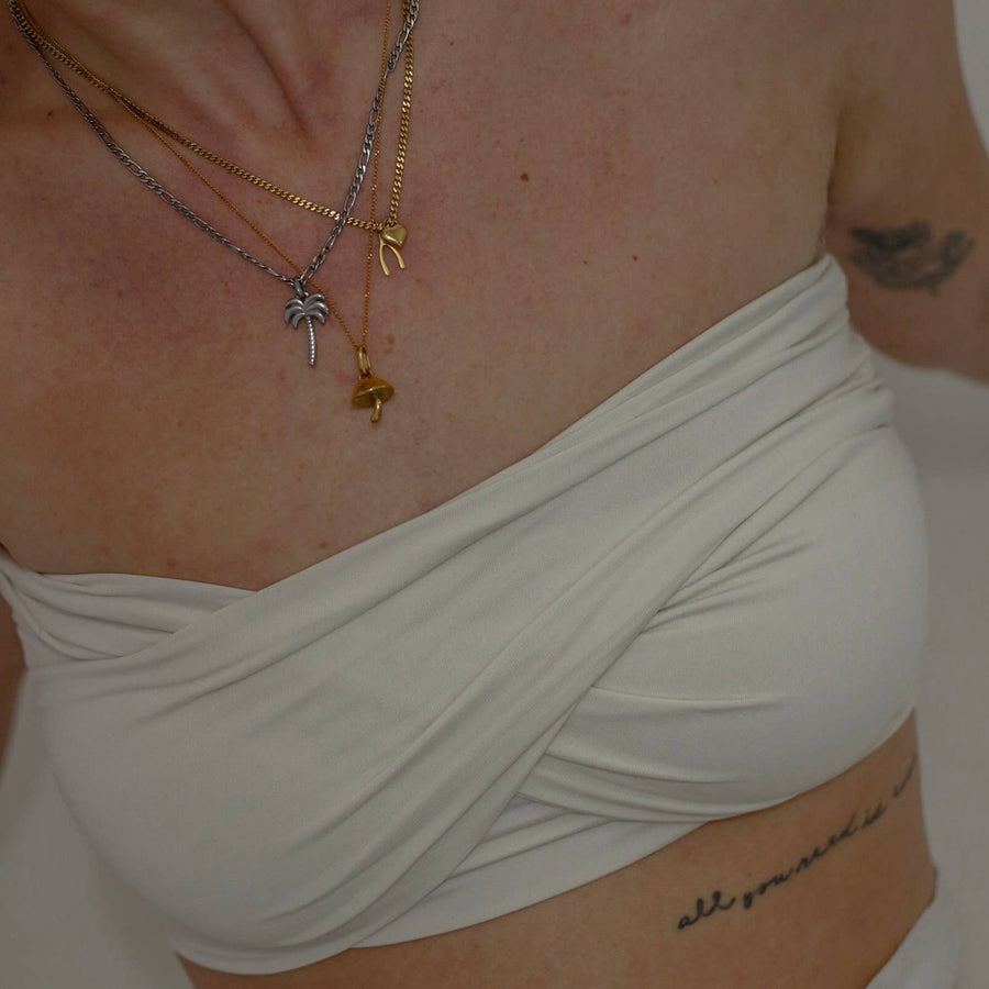 Wishbone Necklace- Silver