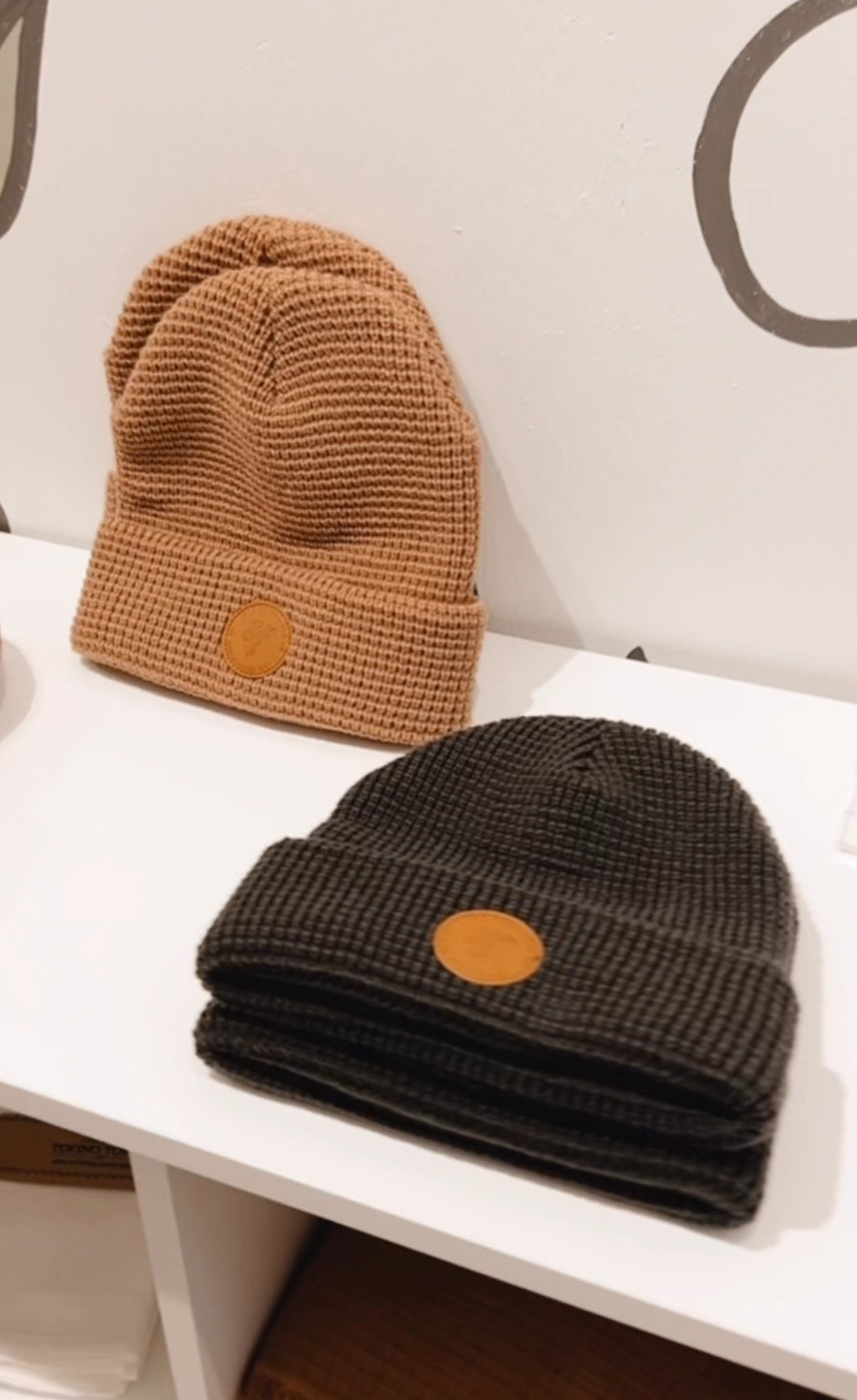 Waffle Knit Toque - Camel