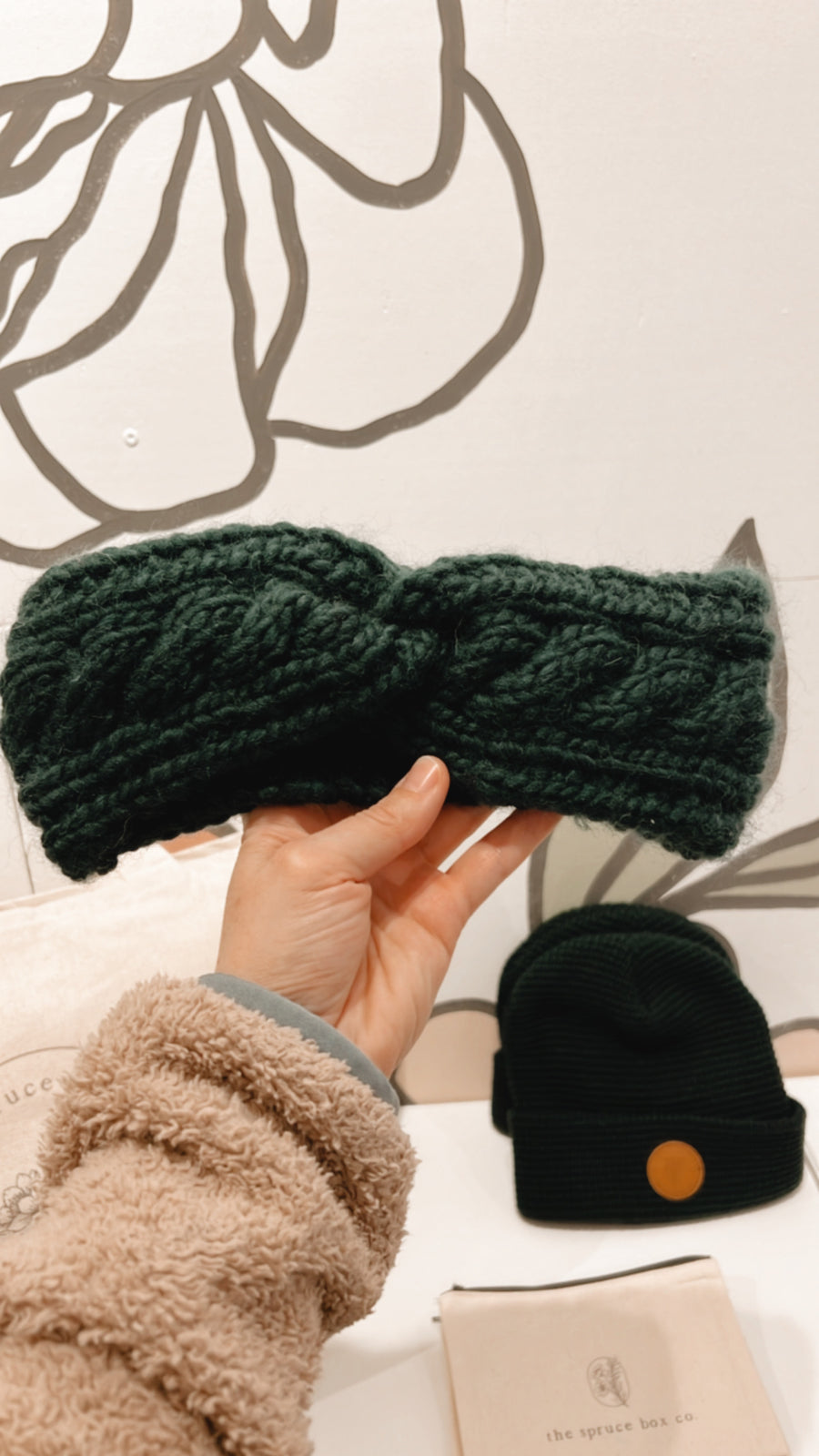 Forest Knit Headband 100% Scandinavian Wool