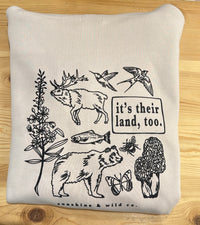 Thumbnail for Women's Recycled Hoodie  |  Bone |  It's their land, too