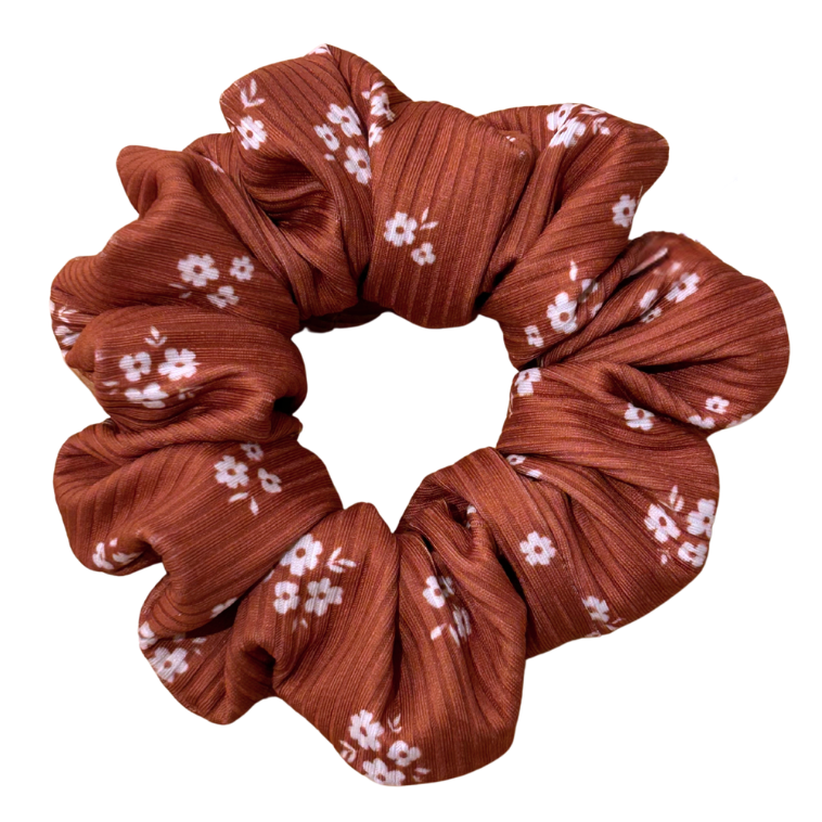Scrunchie - Raspberry Floral Mini