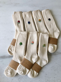 Thumbnail for Crochet Field Socks  |  Teal