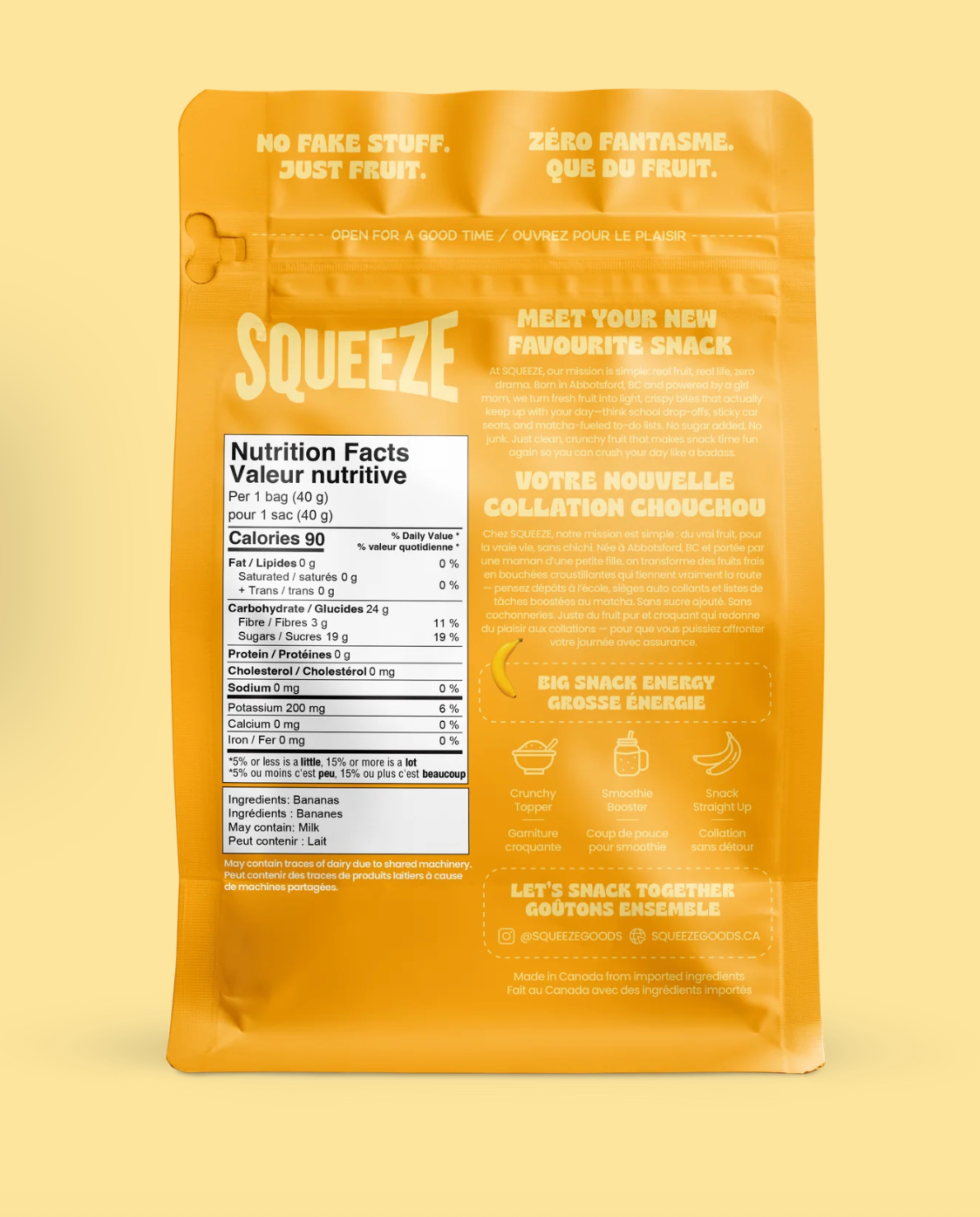 Freeze Dried Fruit  |  Golden Banana