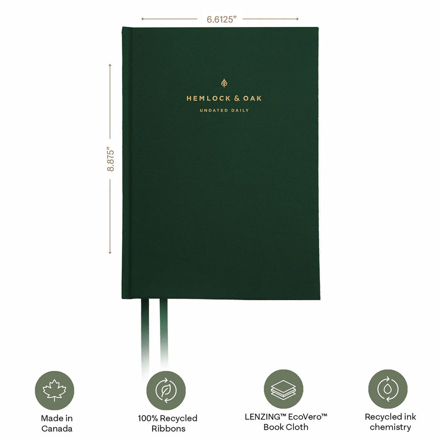 Undated Daily Planner - Hardcorver - Woodlands