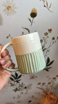 Thumbnail for Striped Pottery Mug - Teal