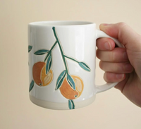 Thumbnail for Handmade Oranges Pottery Mug: 14 ounces