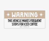 Thumbnail for Iced Coffee Bumper Sticker