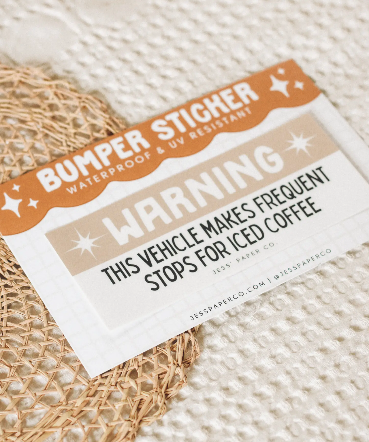 Iced Coffee Bumper Sticker