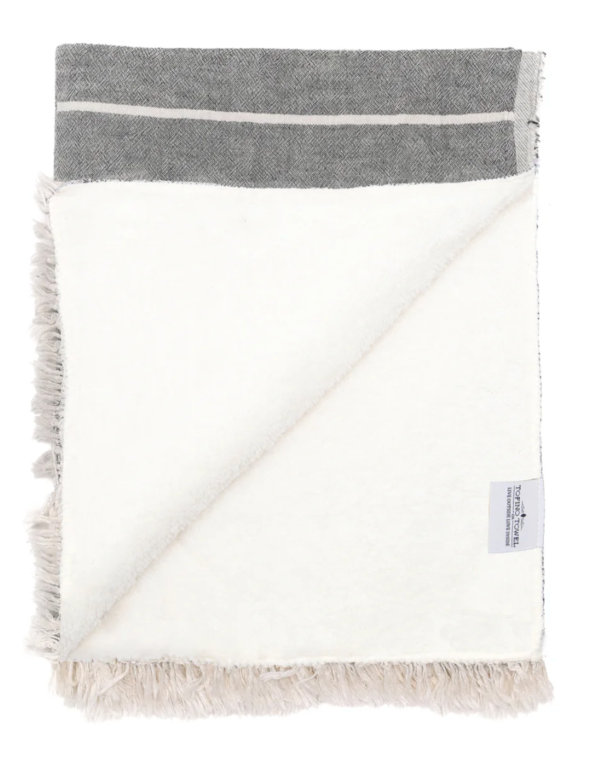 Alps Fleece Throw - Charcoal