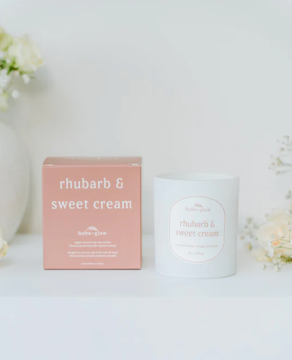 Rhubarb + Sweet Cream Candle