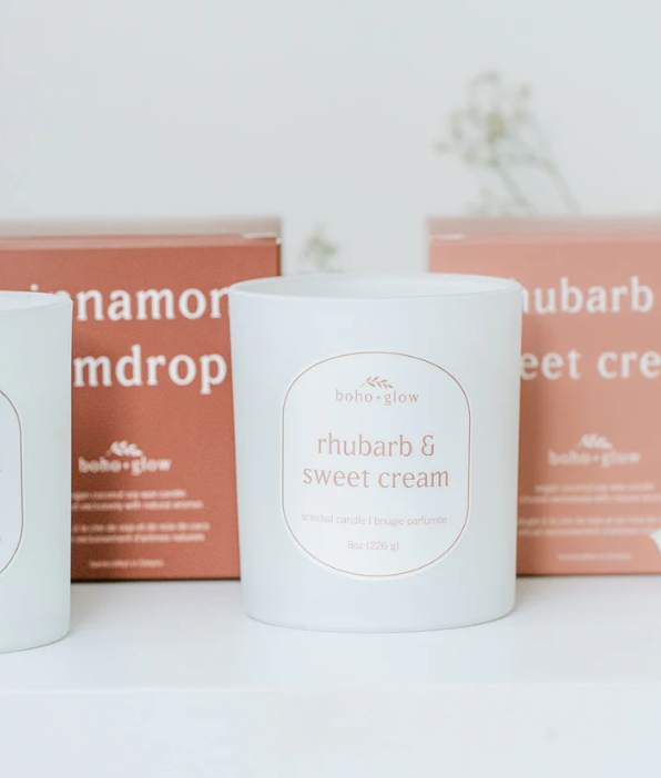 Rhubarb + Sweet Cream Candle