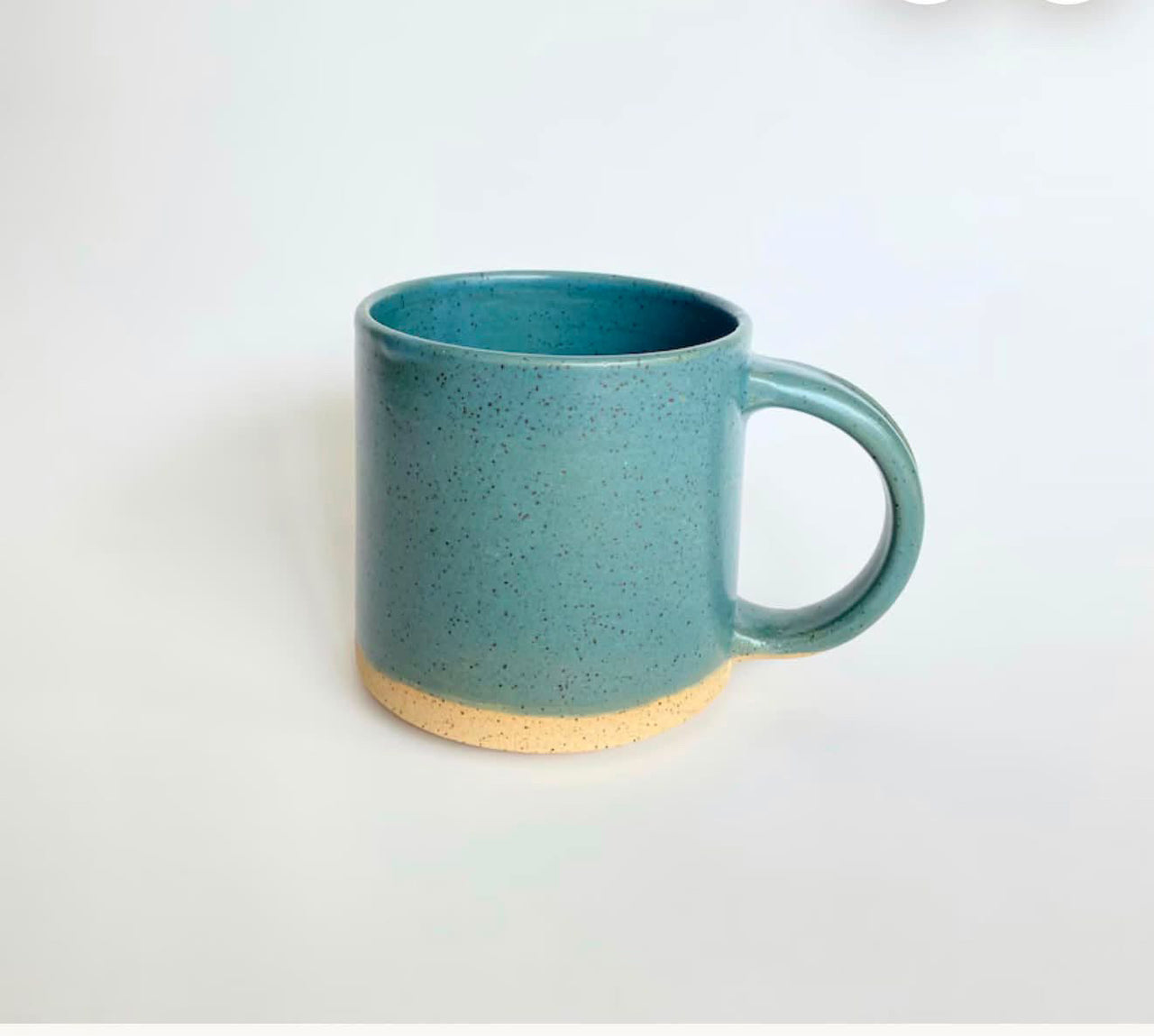Pottery Cylinder Mug  |  Short  |  Teal