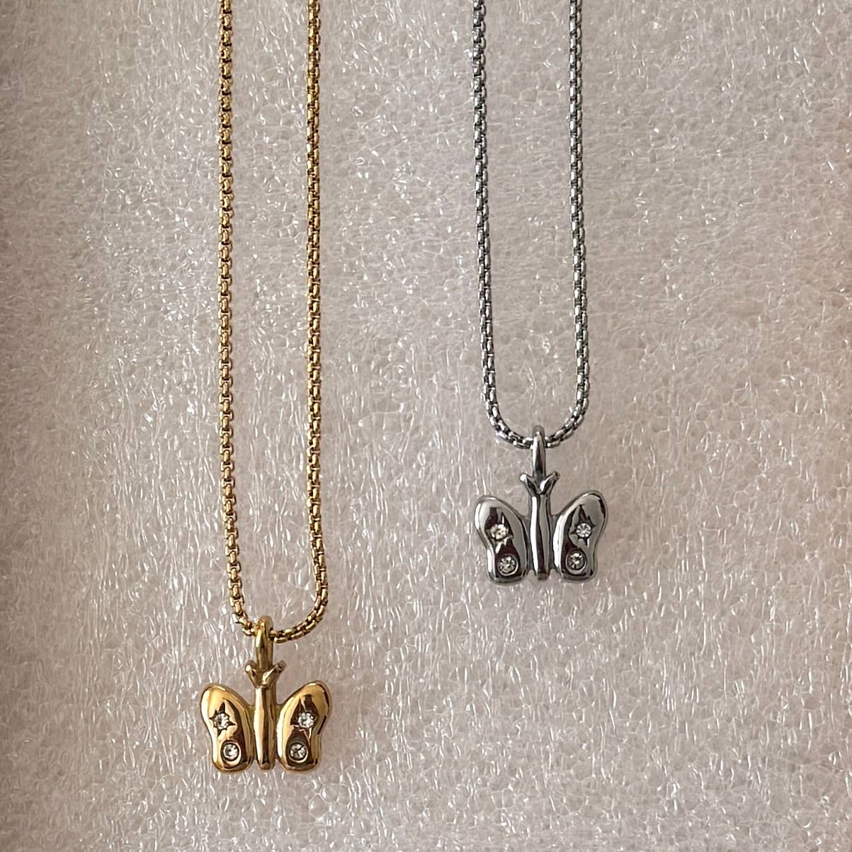 Mini Butterfly Necklace  |  Silver