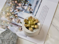 Thumbnail for Round Jesmonite Tea Light Holder  |  Cement Grey