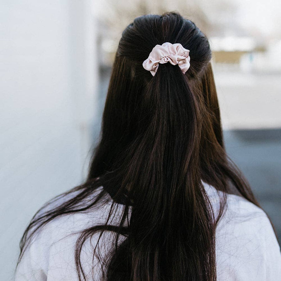 100% Silk Scrunchie  |  Emerald  |  Mini