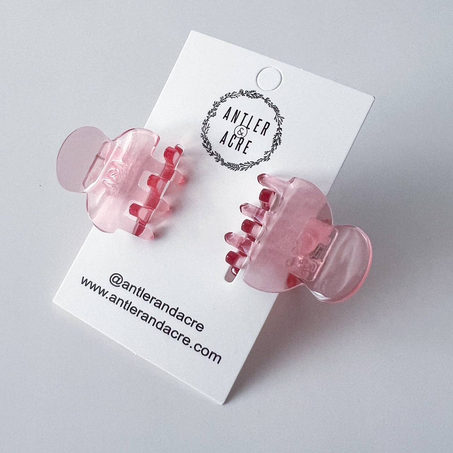 Butterfly Claw Clips  |  Translucent Pink