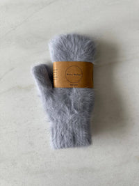 Thumbnail for Fluffy Angora Mittens -  Baby blue